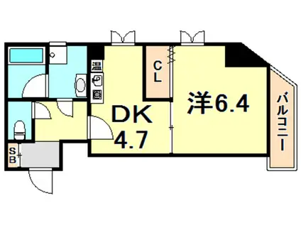 ファゼンダ78(1DK/2階)の間取り写真