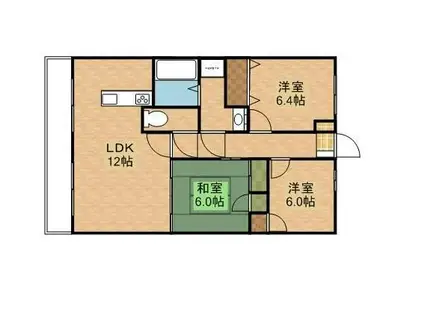 エスポワール冬切(3LDK/5階)の間取り写真