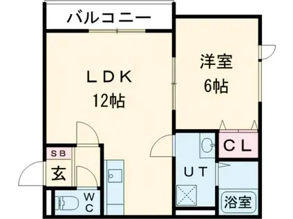 SNOW VILLA新中野(1LDK/3階)の間取り写真