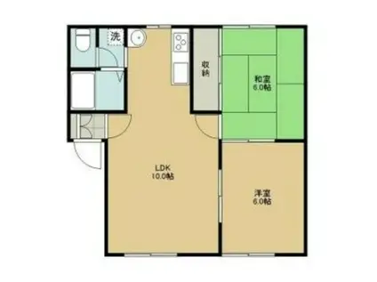 アーバンフォレストI(2LDK/1階)の間取り写真