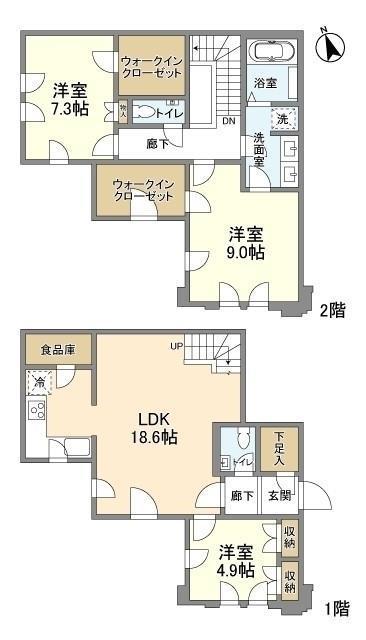 ブリランテ苦楽園(3LDK/1階)の間取り写真