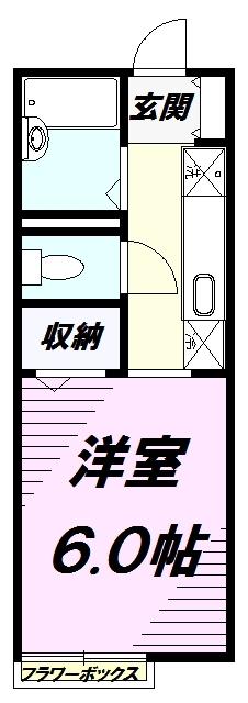 メゾンシーナ(1K/1階)の間取り写真