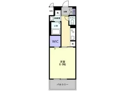 S-RESIDENCE中新町AVELIS(1K/2階)の間取り写真