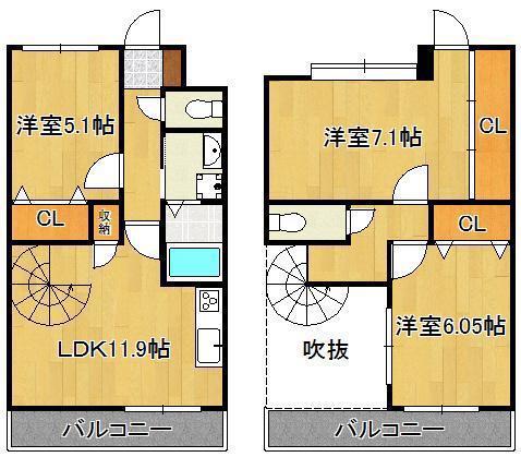 J-スクエア(3LDK/11階)の間取り写真