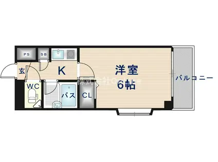 ルミナリエ布施(1K/2階)の間取り写真