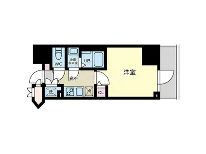 プライマル品川大森海岸(1K/7階)の間取り写真