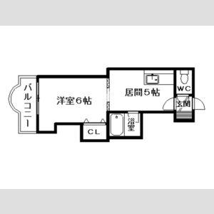 シティハウス宮の森(1DK/4階)の間取り写真