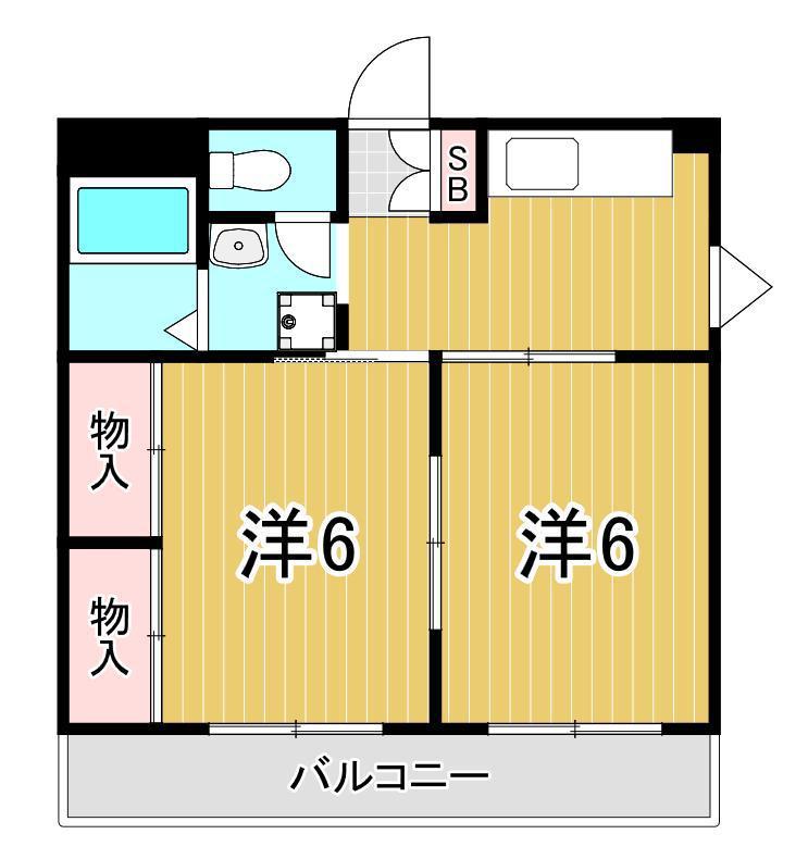 ハイムアベ(2K/3階)の間取り写真