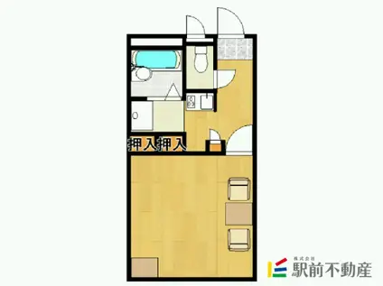 レオパレス佐賀5(1K/3階)の間取り写真