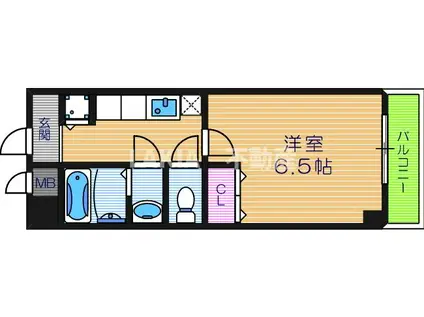 エストレージャ文の里(1K/7階)の間取り写真