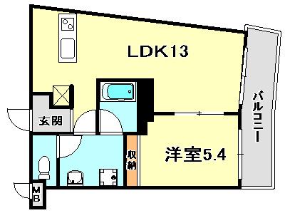 プリオーレリベルタ(1LDK/3階)の間取り写真