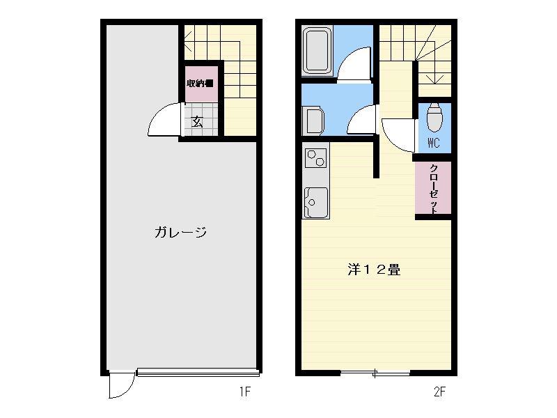 プログレス吉野(ワンルーム/2階)の間取り写真