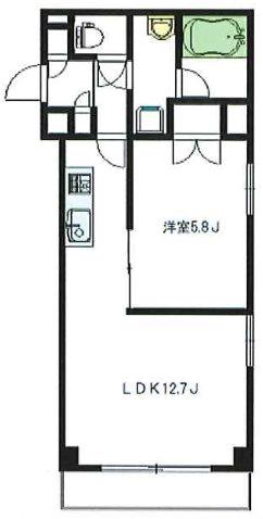 エアリーズ中野(1LDK/2階)の間取り写真