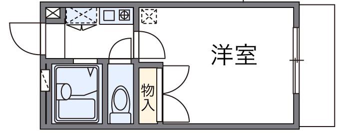 レオパレスソアレ(1K/3階)の間取り写真