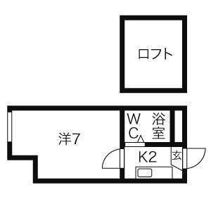 サングレース(1K/3階)の間取り写真