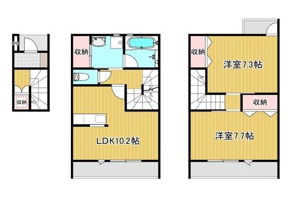 APT K III(2LDK/2階)の間取り写真