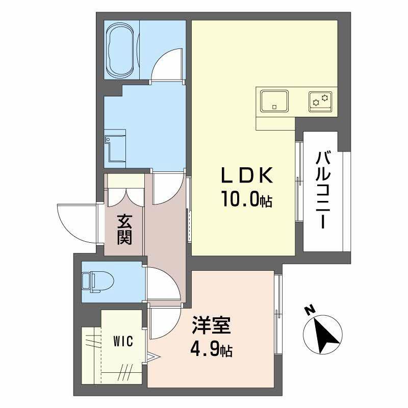 シャーメゾンボスコルーチェ(1LDK/2階)の間取り写真