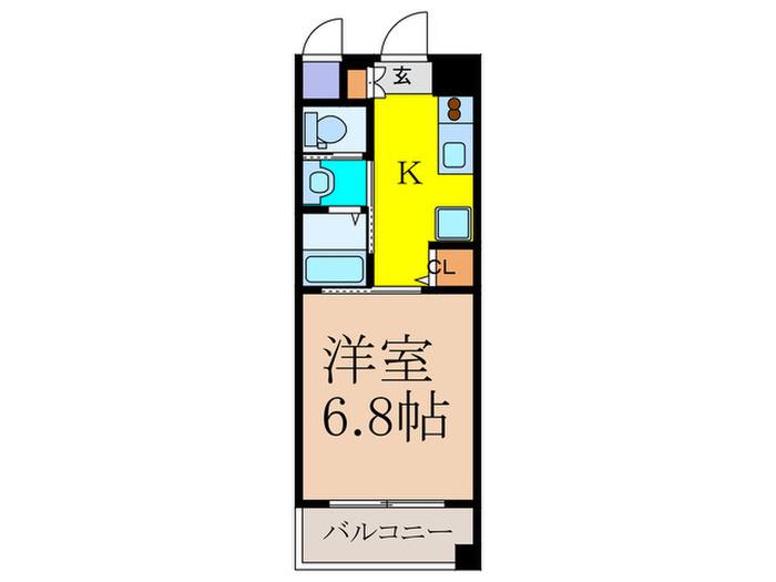 エスト茨木(1K/1階)の間取り写真