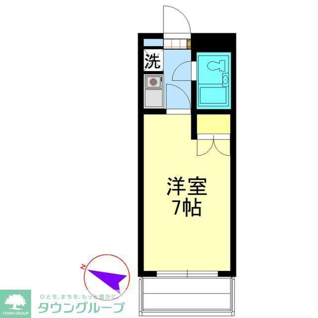 ジョイ北浦和(ワンルーム/2階)の間取り写真
