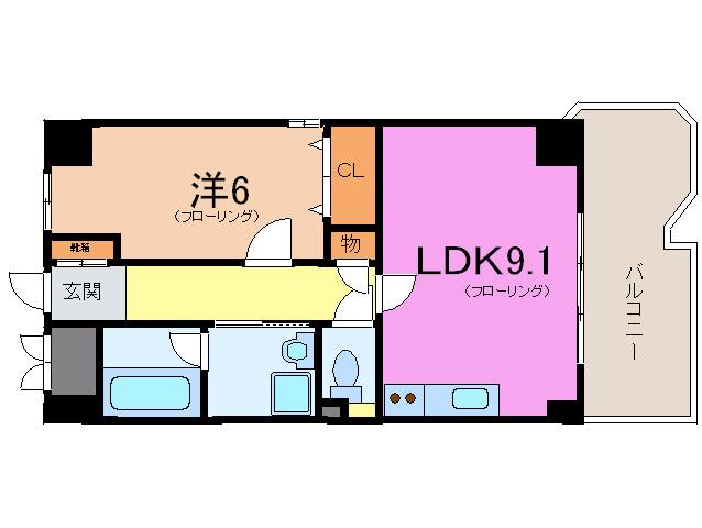 MONTE LUCE 甲南(1LDK/3階)の間取り写真
