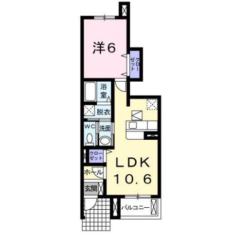 ブルックサイドビレッジ II(1LDK/1階)の間取り写真