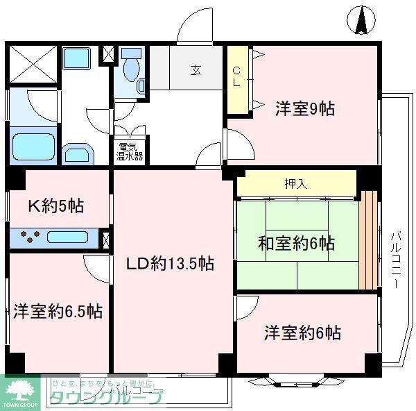 日新けやき台マンション(4LDK/3階)の間取り写真