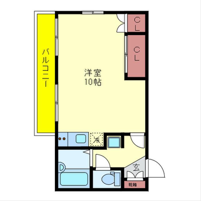 プレシード阪急園田(ワンルーム/2階)の間取り写真