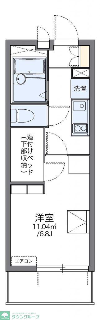 レオパレス陽だまり(1K/3階)の間取り写真