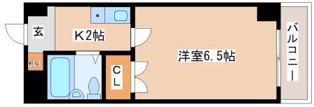 サクセス本多聞(1K/4階)の間取り写真