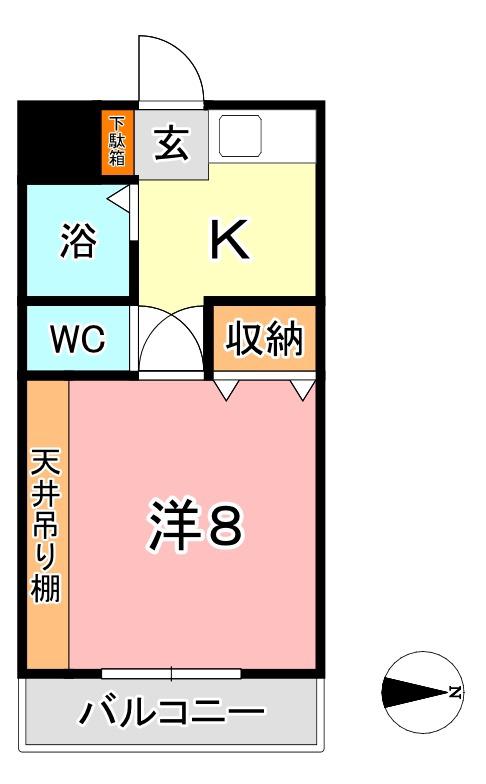JGSビル(1K/4階)の間取り写真