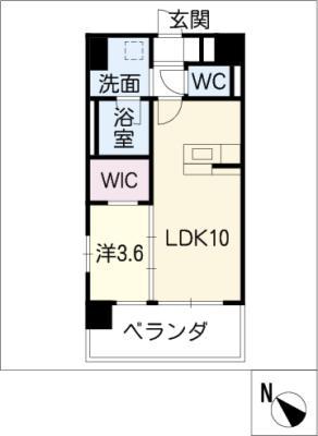 LIFE NARUMI STATION FRONT(1LDK/3階)の間取り写真