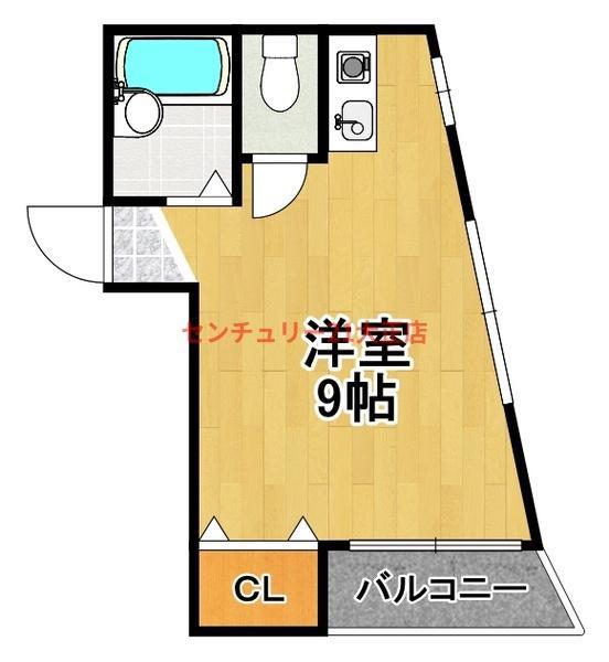 アヴァンス弁天町Ⅱ(1K/5階)の間取り写真