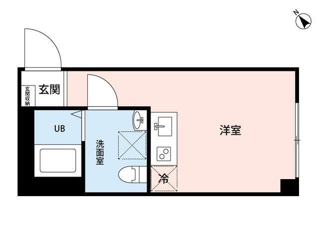 ヴィクトワール北新宿(ワンルーム/2階)の間取り写真