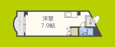 東邦ハイツ(ワンルーム/4階)の間取り写真