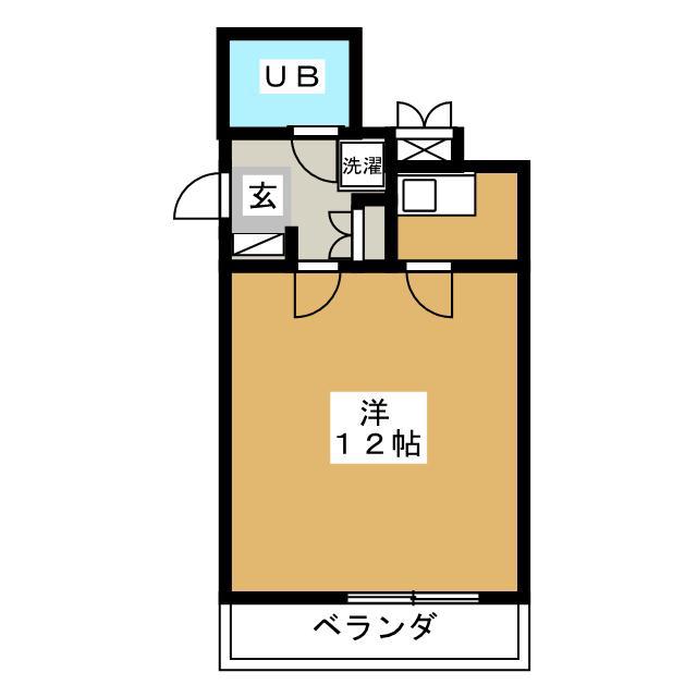 ドエル市川弐番館(1K/3階)の間取り写真