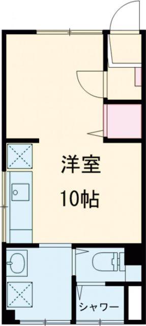 鈴木マンション A棟(ワンルーム/2階)の間取り写真
