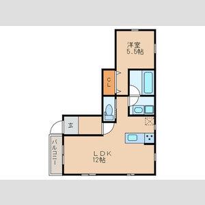 ZECCA日比野(1LDK/3階)の間取り写真