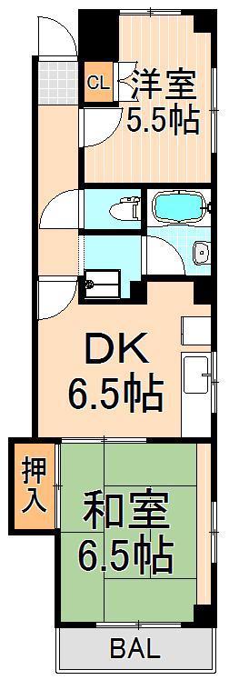 池田マンション(2DK/2階)の間取り写真