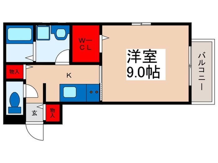 ラルゴ新浦安(1K/3階)の間取り写真