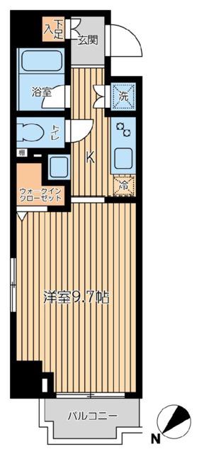 シティ スパイア蔵前(1K/6階)の間取り写真