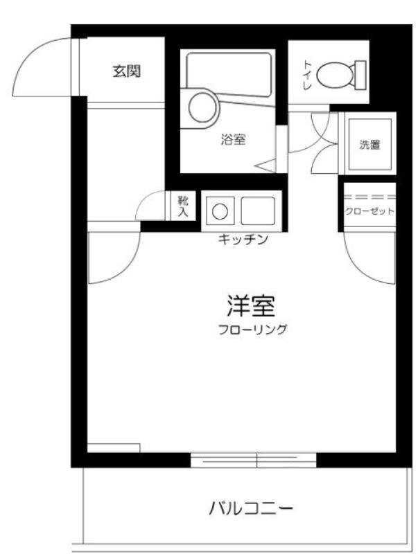 ファサード田園調布(ワンルーム/4階)の間取り写真