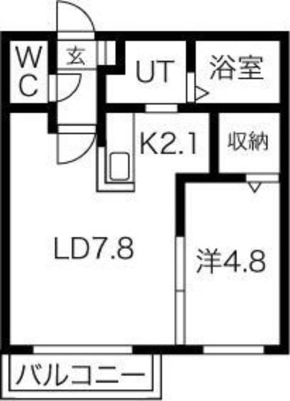 コローレ元町(1LDK/4階)の間取り写真