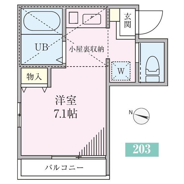 グラジオラス菊名(ワンルーム/2階)の間取り写真