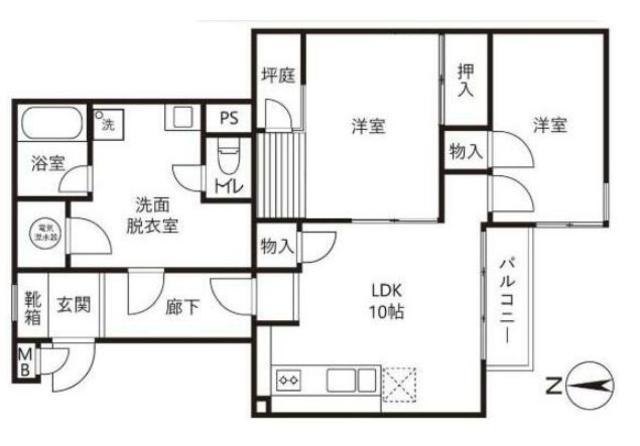 プレディオ鷺沼第II(2LDK/2階)の間取り写真