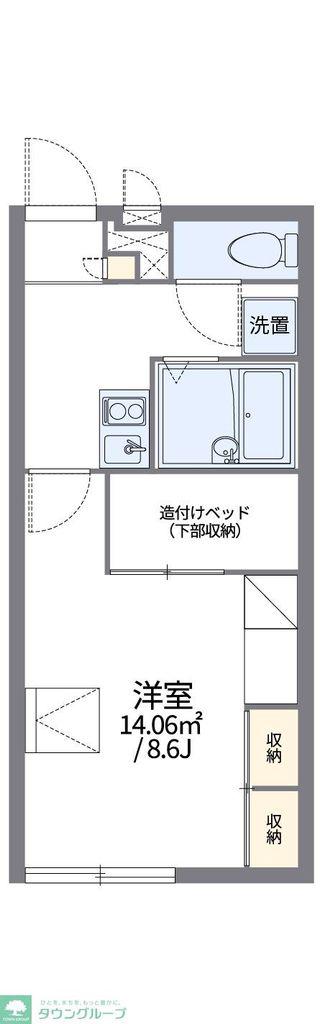 レオパレスFUKUWA(1K/2階)の間取り写真