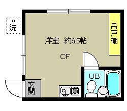 ファーランジュ阿佐谷(ワンルーム/1階)の間取り写真