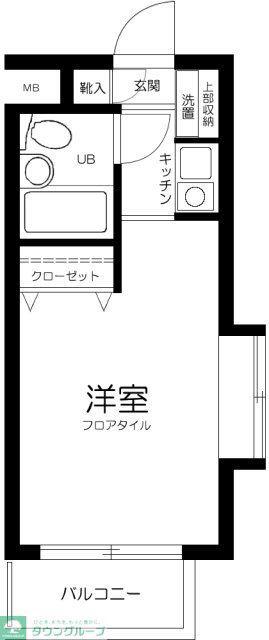 スカイコート高田馬場(1K/3階)の間取り写真