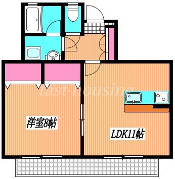シルキーゼファーIII(1LDK/2階)の間取り写真
