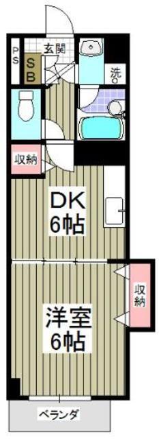 レスペート夏光(1DK/3階)の間取り写真