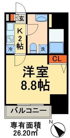 ステージファースト東日暮里(1K/10階)の間取り写真